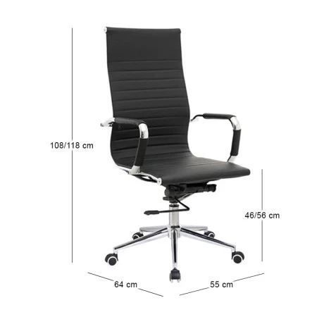 BF3300 Manager Armchair Black Pu