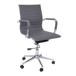 BF3301 Low Back Armchair Grey Pu