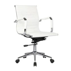 BF3301 Low Back Armchair White Pu
