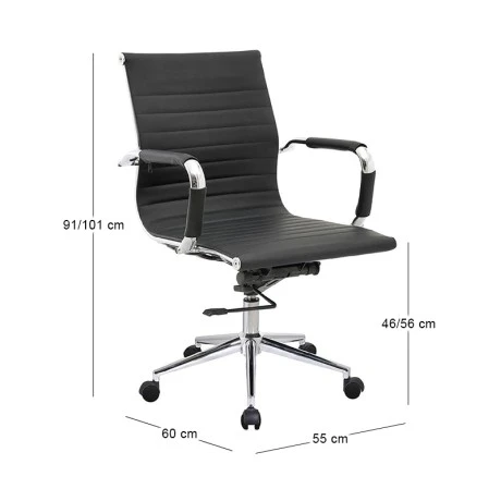 BF3301 Low Back Armchair Black Pu