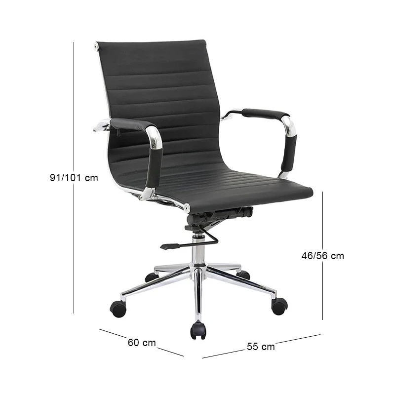 BF3301 Low Back Armchair Black Pu