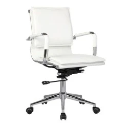 BF3601 Low Back Armchair White Pu