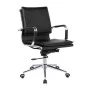 Work chair with Pu in black color 55x63x95/105cm.