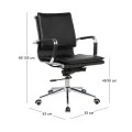 BF3601 Low Back Armchair Black Pu