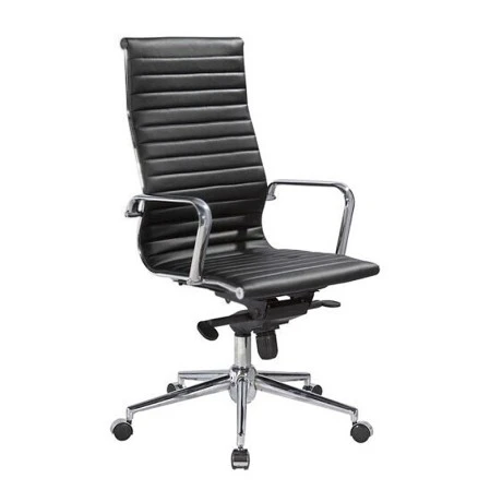 Manager armchair with Pu in black color 57x62x110/118cm.