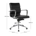 BF4801 Low Back Armchair Black Pu