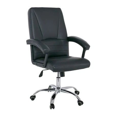 Manager armchair with Pu in black color 67x69x108/116cm.