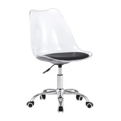 MARTIN Office Chair PET Clear/Pu Black (assembled cushion) MARTIN Office Chair PET Clear/Pu Black (assembled cushion)