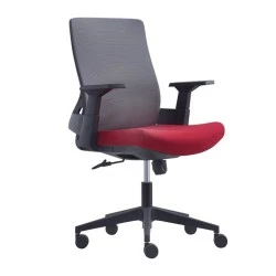 BF8950 Armchair Mesh Grey/Bordeaux Fabric