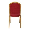 HILTON Banquet chair, Red Fabric, Gold Metal Frame