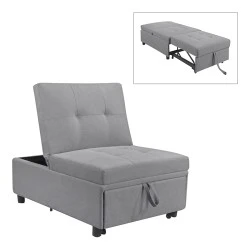 IMOLA Chair-Bed / Fabric Light Grey