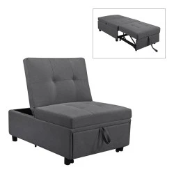 IMOLA Chair-Bed / Fabric Dark Grey