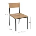 LIZARD Chair Acacia Natural Finish (Black Paint)