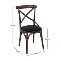 MARLIN Chair Black Gold/Black Pu