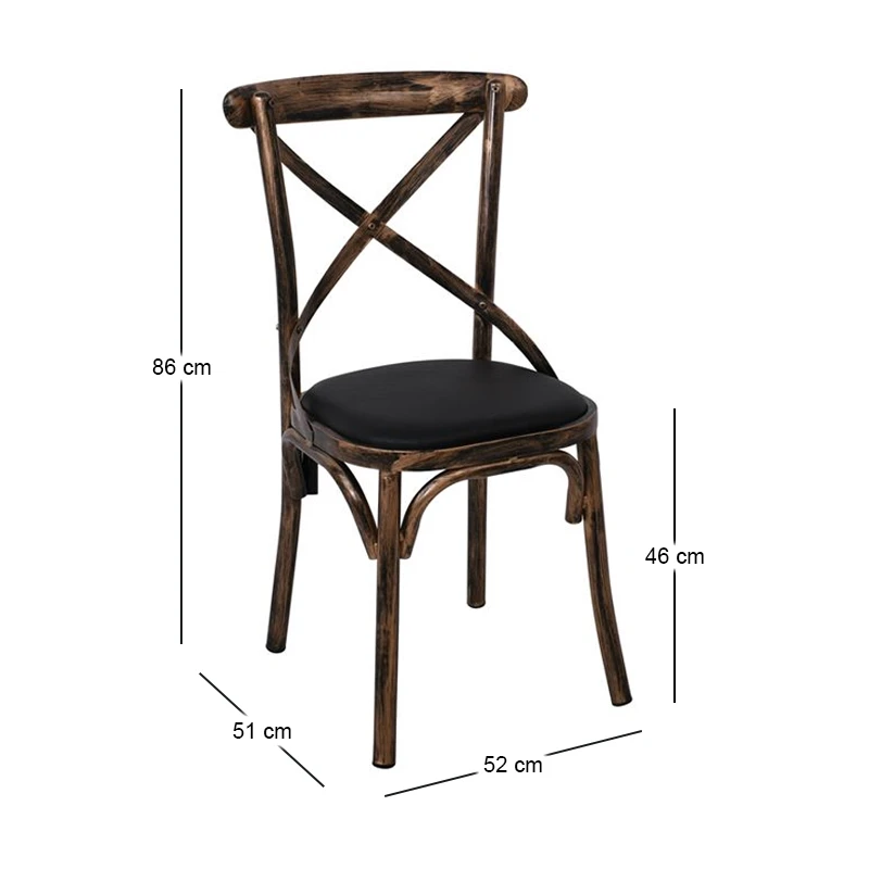 MARLIN Chair Black Gold/Black Pu