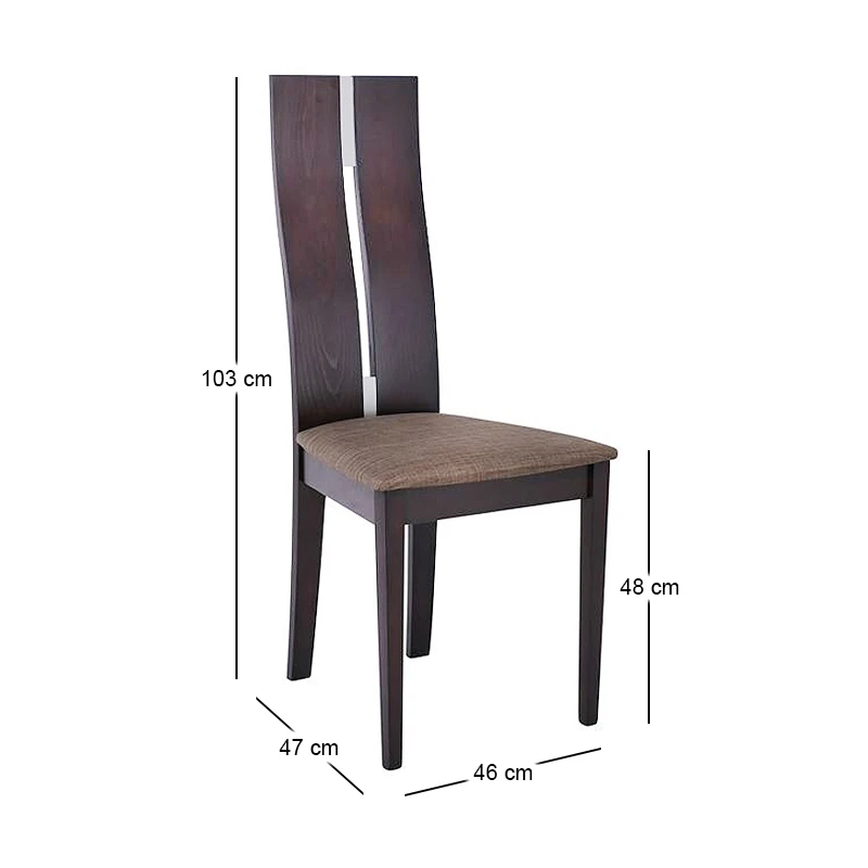 MILENO Chair Burn Beech/Fabric Beige