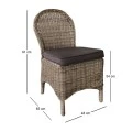MONTANA Chair Grey/Brown Wicker (Cushion Anthracite)