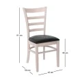 NATURALE Chair White Wash/Pu Black
