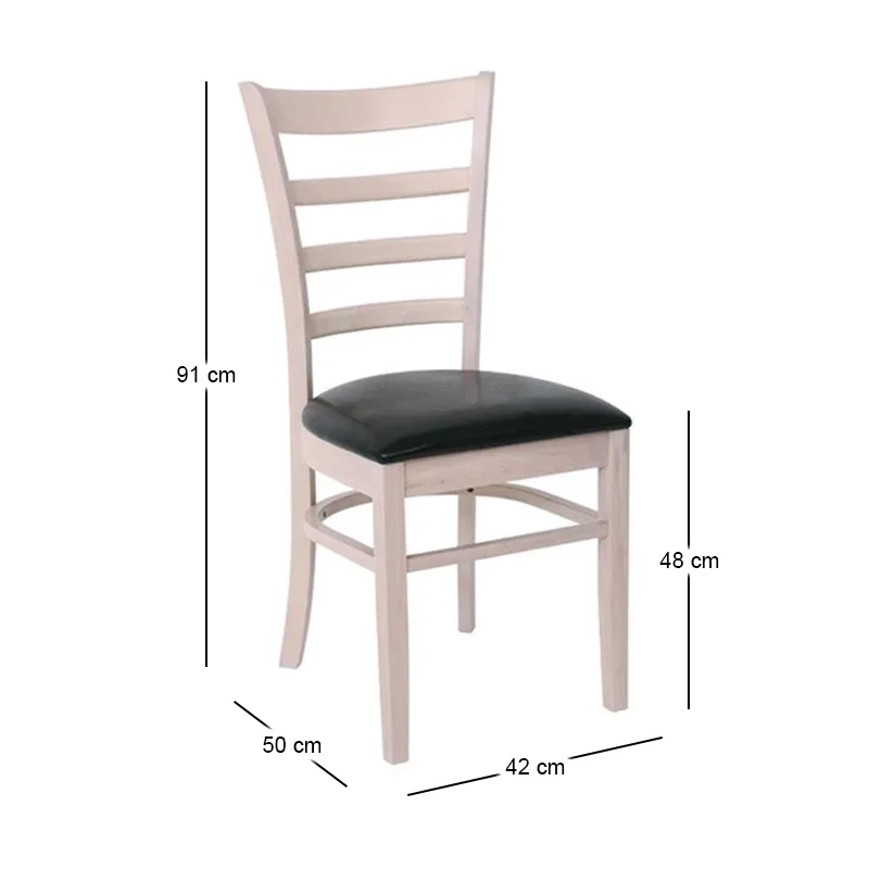 NATURALE Chair White Wash/Pu Black