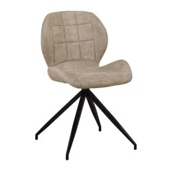 NORMA Chair Black Metal/Suede Beige Fabric NORMA Chair Black Metal/Suede Beige Fabric