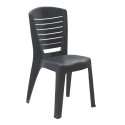 Tabia Megapap polypropylene armchair in anthracite color 47x49x86cm. Tabia Megapap polypropylene armchair in anthracite color 47x49x86cm.