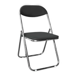 STAR Folding Chair Black Pu