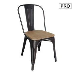 RELIX Wood Natural Oak Chair Steel Antique Black RELIX Wood Natural Oak Chair Steel Antique Black