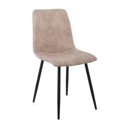 Καρέκλα τραπεζαρίας Aria ύφασμα suede χρώμα μπεζ 44x55x86εκ. Καρέκλα τραπεζαρίας Aria ύφασμα suede χρώμα μπεζ 44x55x86εκ.