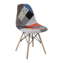 ART Wood Chair PP, Patchwork Fabric ART Wood Chair PP, Patchwork Fabric