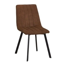BETTY Chair Black Metal/Suede Brown Fabric BETTY Chair Black Metal/Suede Brown Fabric