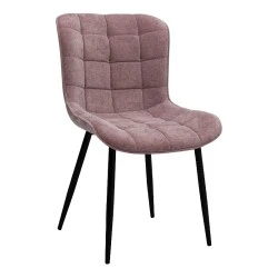 Chiara Megapap fabric dining chair in rotten apple color with black metal leg 48x58x81cm. Chiara Megapap fabric dining chair in rotten apple color with black metal leg 48x58x81cm.