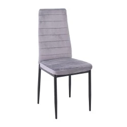 JETTA Chair Full K/D Velure Grey Fabric (Black paint) JETTA Chair Full K/D Velure Grey Fabric (Black paint)