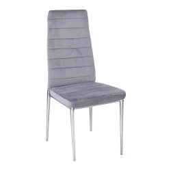 JETTA Chair Full K/D Velure Grey Fabric (Chromed) JETTA Chair Full K/D Velure Grey Fabric (Chromed)