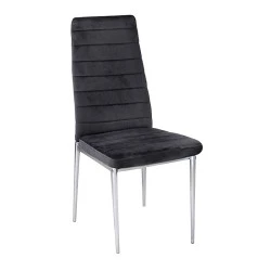 JETTA Chair Full K/D Velure Black Fabric (Chromed) JETTA Chair Full K/D Velure Black Fabric (Chromed)