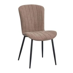 KELLY Chair Black Metal/Cappuccino Mini Boucle Fabric KELLY Chair Black Metal/Cappuccino Mini Boucle Fabric