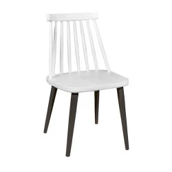 LAVIDA Chair Metal Black/PP White LAVIDA Chair Metal Black/PP White