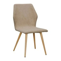 LETO Chair Natural Wood Color Metal/Light Brown Fabric LETO Chair Natural Wood Color Metal/Light Brown Fabric