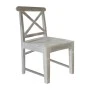 Maison Kika chair by solid wooden frame in antique white color 46x50x94cm.