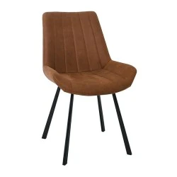 MATT Chair Black Metal/Suede Brown Fabric MATT Chair Black Metal/Suede Brown Fabric