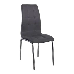 MELVA Chair Chrome, PU Grey MELVA Chair Chrome, PU Grey