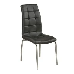 MELVA Chair Chrome, PU Black MELVA Chair Chrome, PU Black