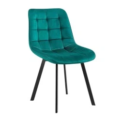 MYRIAM Chair K/D Metal Black/Fabric Velure Forest Green MYRIAM Chair K/D Metal Black/Fabric Velure Forest Green