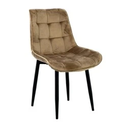MYRIAM-R Chair Metal Black/Fabric Velure Cappuccino MYRIAM-R Chair Metal Black/Fabric Velure Cappuccino
