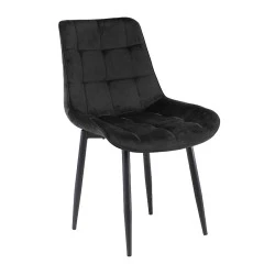 MYRIAM-R Chair Metal Black/Fabric Velure Black