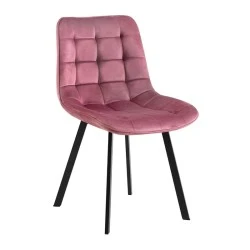 MYRIAM Chair Metal Black/Fabric Velure Dirty Pink MYRIAM Chair Metal Black/Fabric Velure Dirty Pink