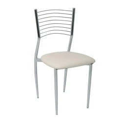 Vivian Pvc chair in cream color 40x44x83cm. Vivian Pvc chair in cream color 40x44x83cm.
