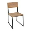 VILLAGE Chair Acacia Natural Finish (Black Paint)