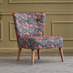Viola Megapap fabric chair multicolor floral 65x57x80cm. Viola Megapap fabric chair multicolor floral 65x57x80cm.