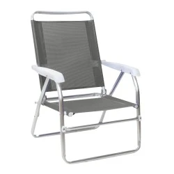 Alu Megapap aluminum beach chair in grey color 54x52x80cm. Alu Megapap aluminum beach chair in grey color 54x52x80cm.