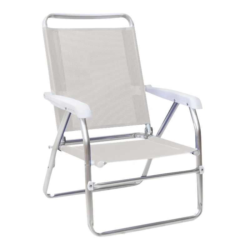 Alu Megapap aluminum beach chair in white color 54x52x80cm.